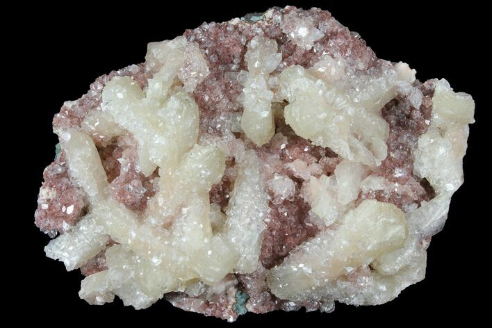Stilbite and Apophyllite Crystal Cluster - India #97845
